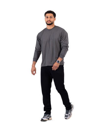 REGULAR-FIT JOGGERS - SLATE BLACK