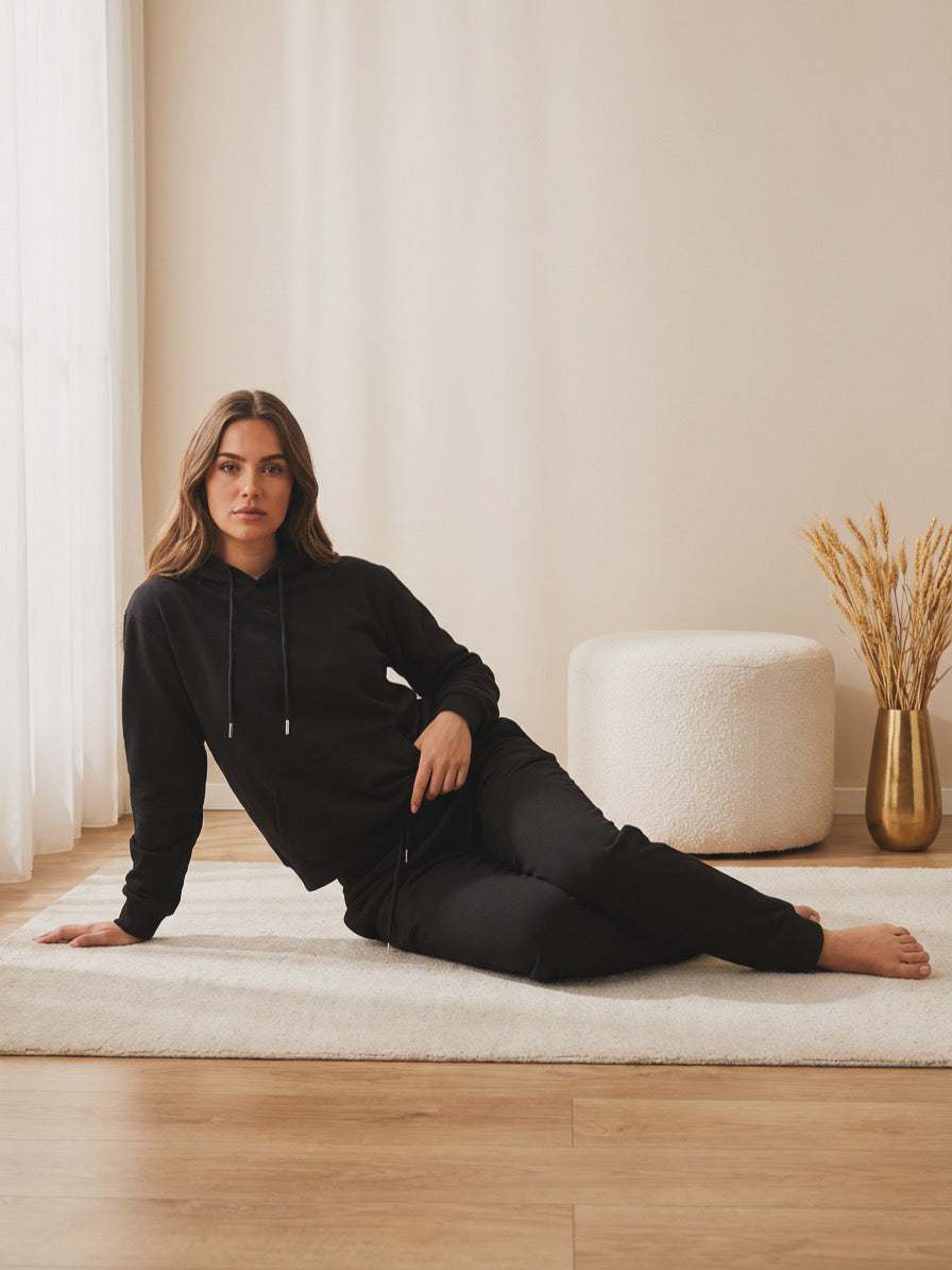 Regular-Fit Black Joggers