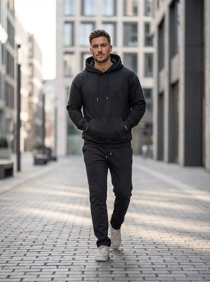 Regular-Fit Black Joggers